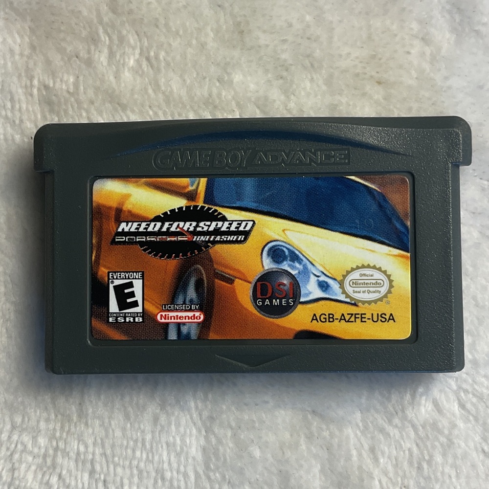 Nintendo Game Boy Advance Need for Speed Cartridge - Gray and Yellow